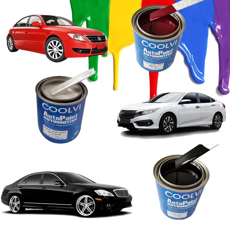 Factory-Direct-Sales-High-Quality-High-Adhesion-Car-Paint-1K2K-Color-Paint 1K olivově zelená lesklá akrylová automobilová barva - hromadné balení bubnu
