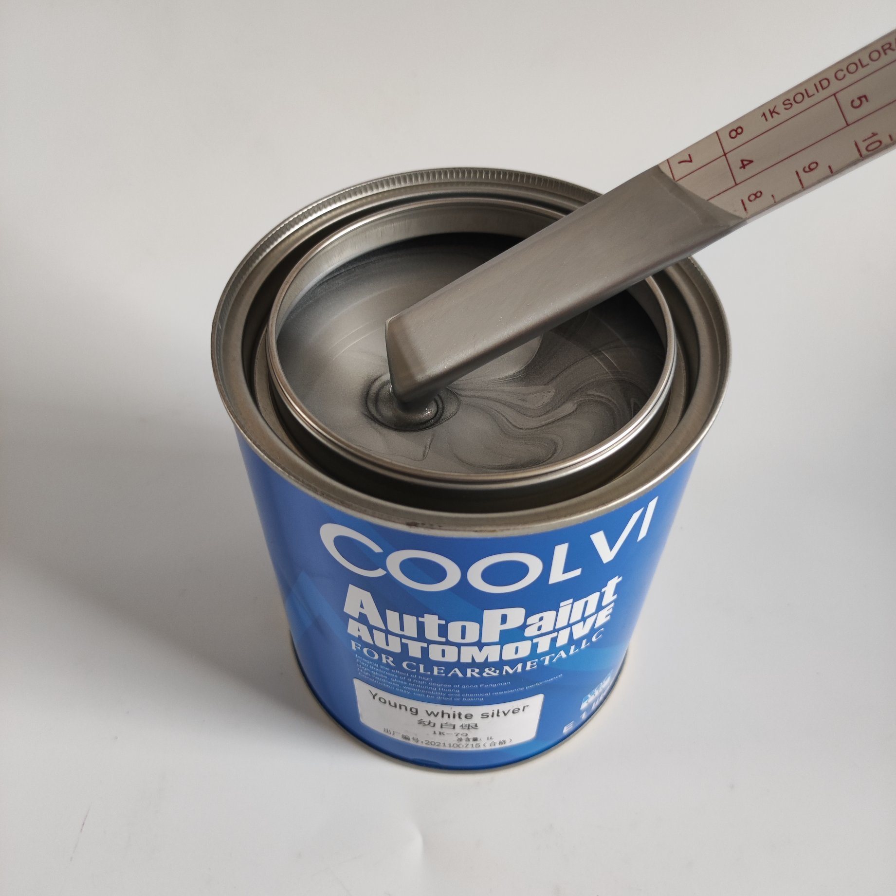 Peinture acrylique en poudre argent&eacute;e pour voiture, appr&ecirc;t 1K